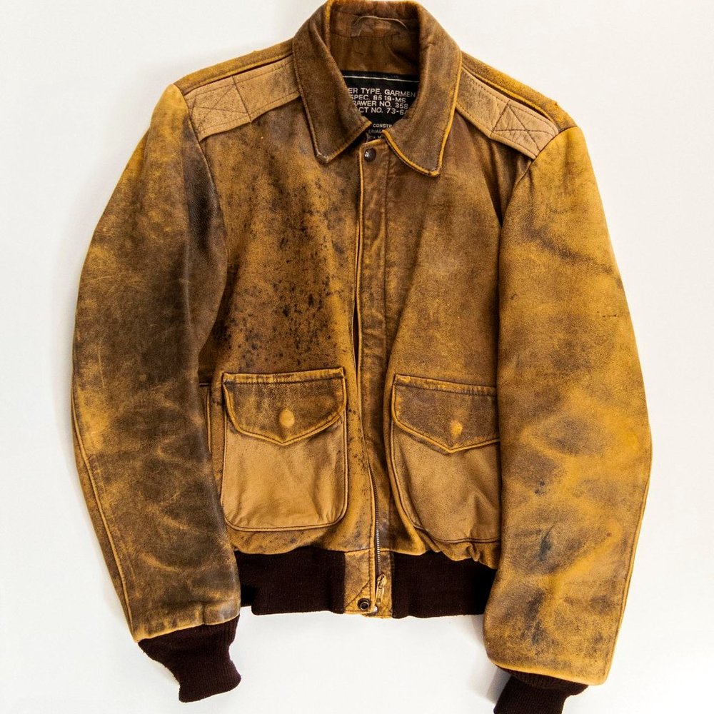 Schott Bros Flight Leather Jacket Size 40 Type A-2 Distressed Leather